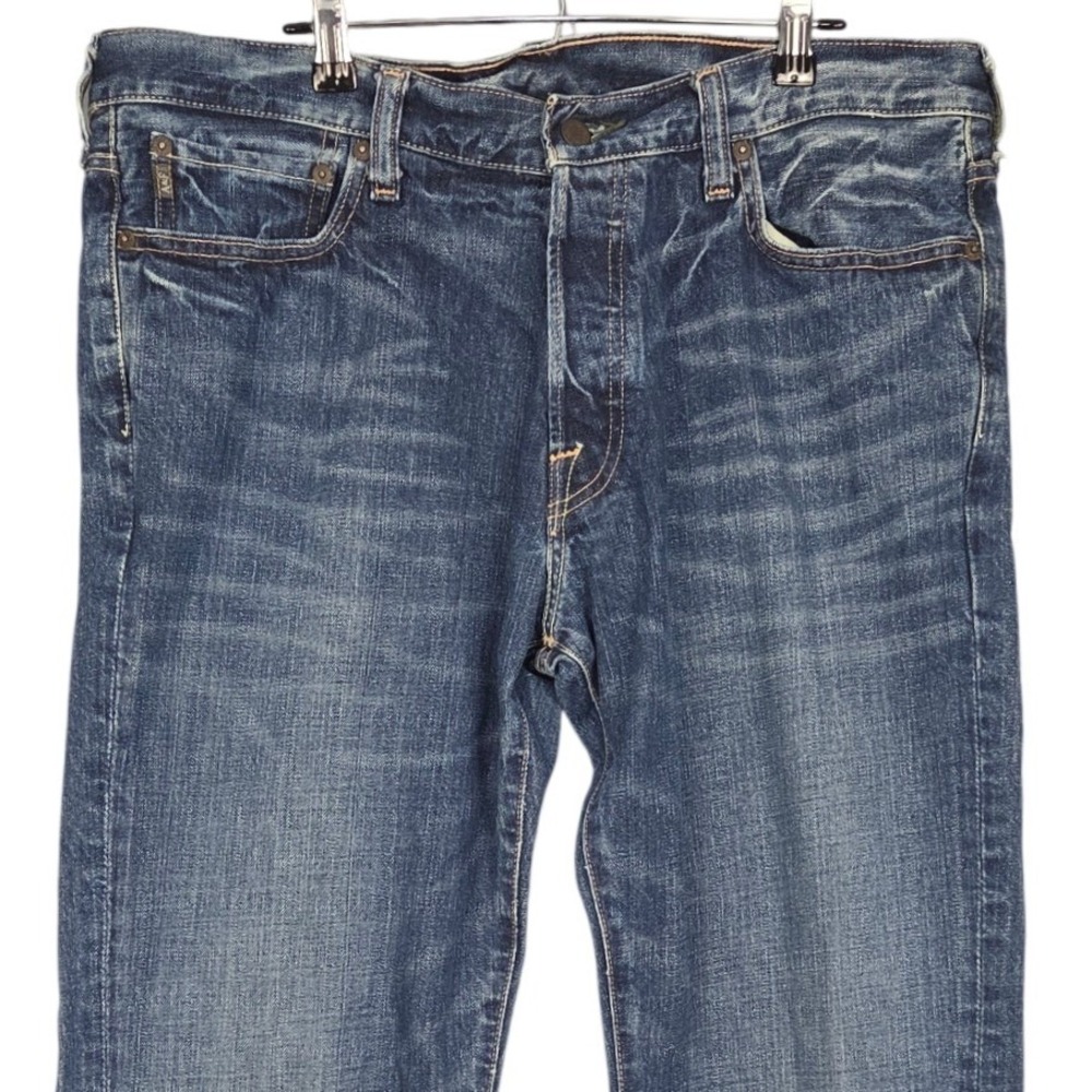 Abercrombie & Fitch Kilburn Bootcut Jeans Men 34x32 Blue Low Rise Button Fly Y2K
